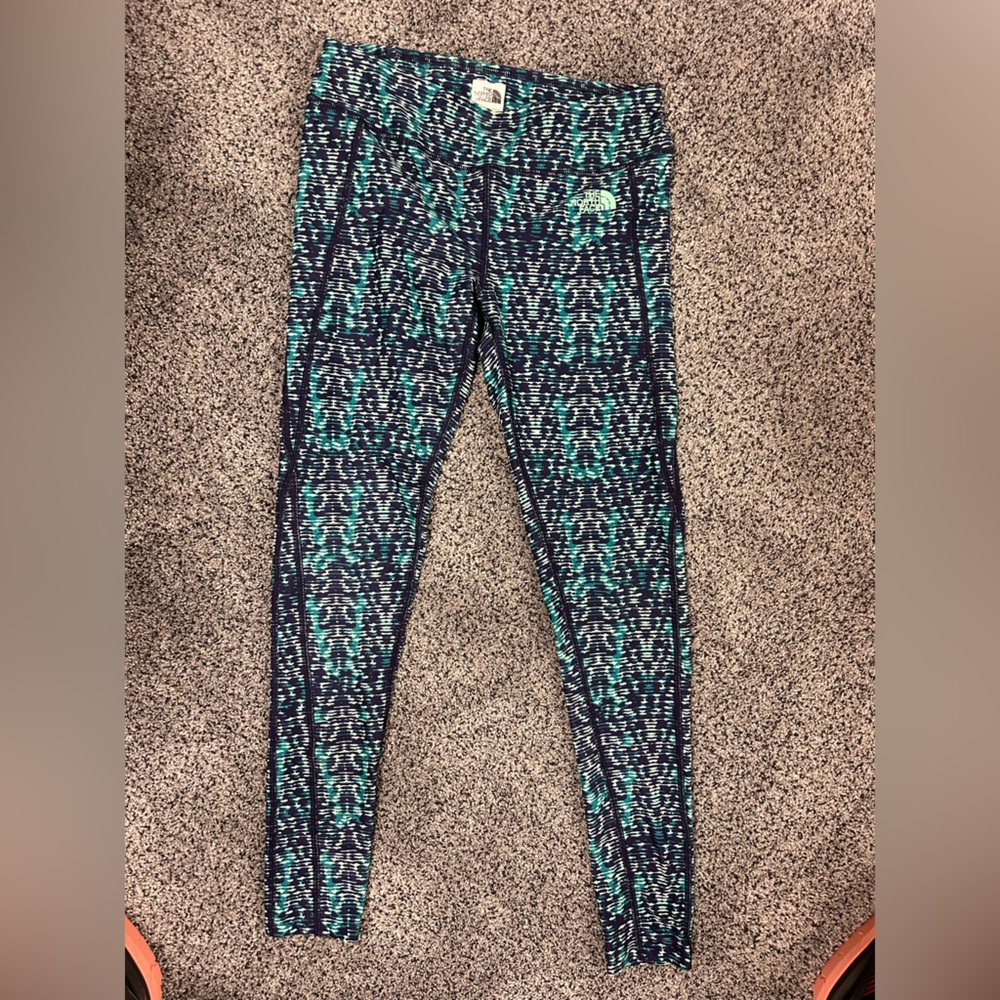 The North Face Blue and Green Patterned Leggings